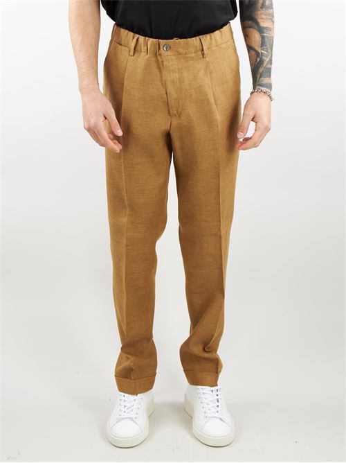 Pantalone Isola in lino con elastico in vita Quattro Decimi QUATTRO DECIMI | Pantalone | ISOLAS32411836